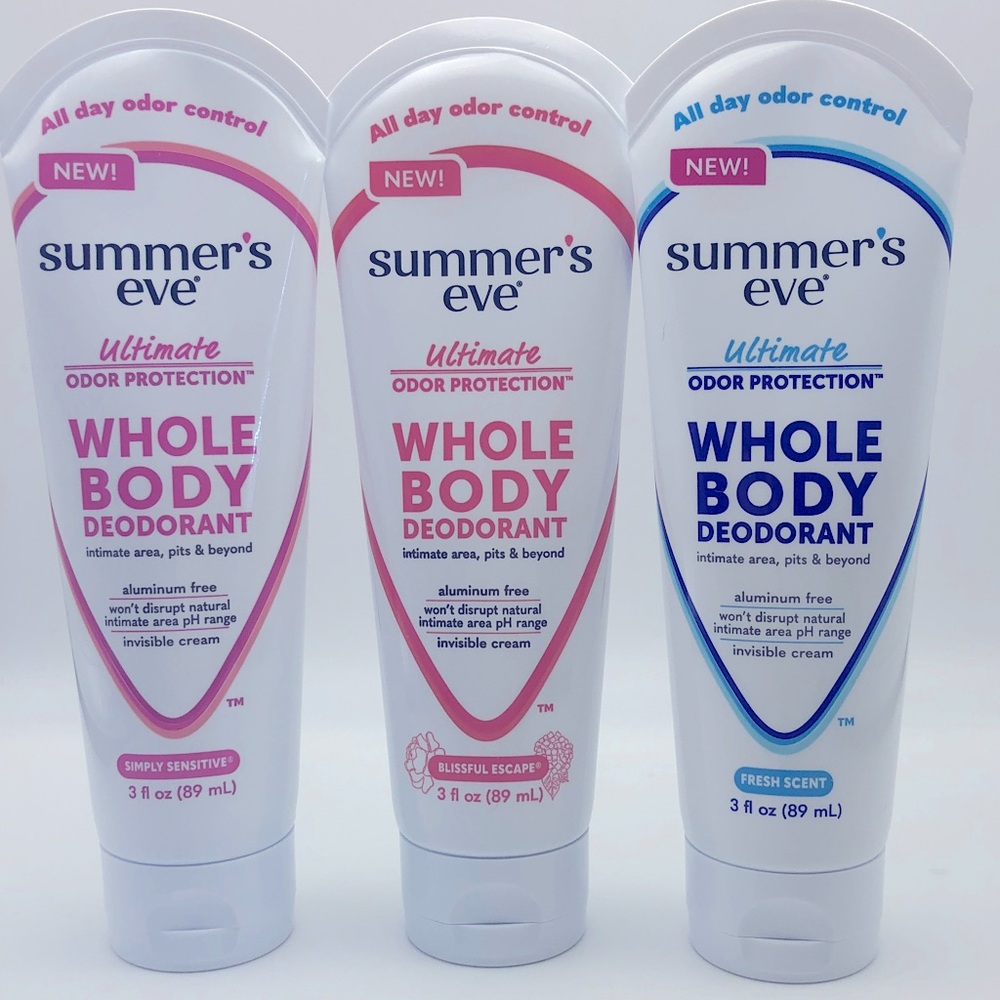 X3 Summer'S Eve Body Deodorant‎ Ultimate Odor Control Sensitive Blissful Fresh